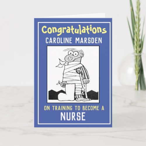 Congratulations on Training to be a Nurse Card