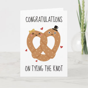 Congratulations On Tying The Knot Funny Sarcastic  Letterpress Thank You Card