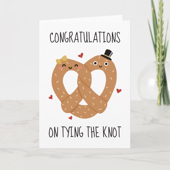 Congratulations On Tying The Knot Funny Sarcastic  Thank You Card (Front)