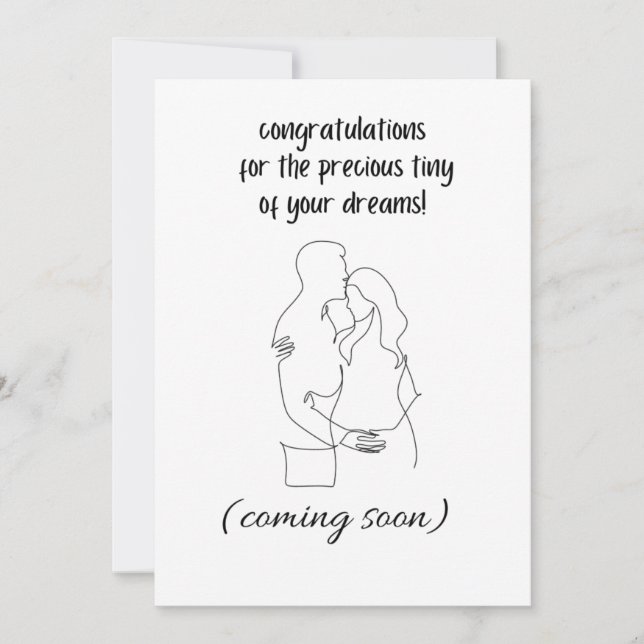 Congratulations on upcoming baby invitation (Front)