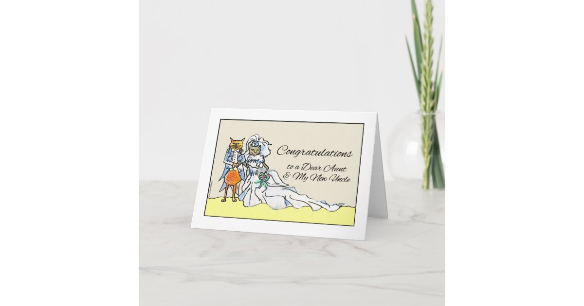 Congratulations on Wedding for Aunt and New Uncle Card Zazzle.com