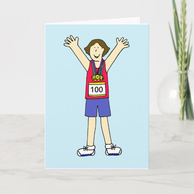 Congratulations on Your 100th Marathon for Her Card (Front)
