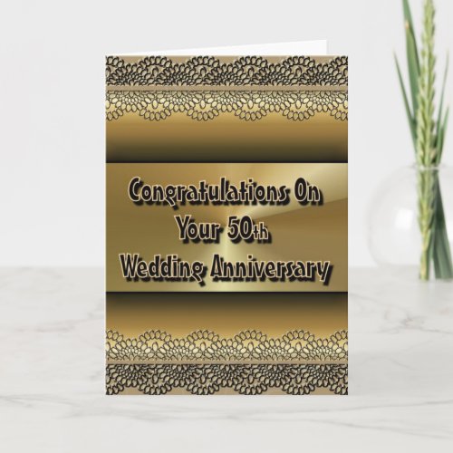 Congratulations On Your 50th Wedding Anniversary Card