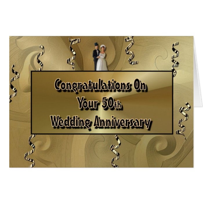 Congratulations On Your 50th Wedding Anniversary Greeting Cards