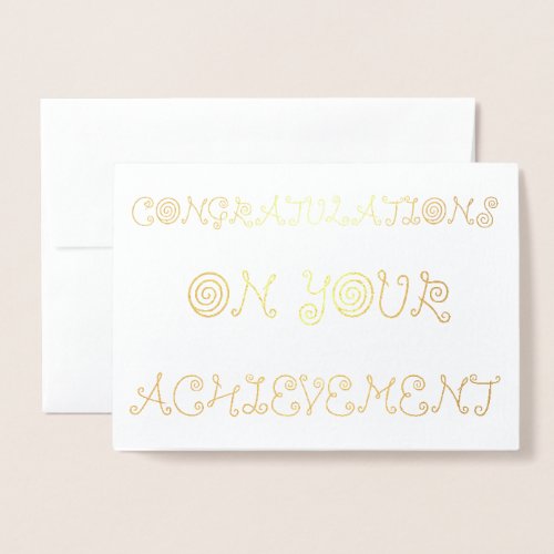 Congratulations on your Achievement Foil Card