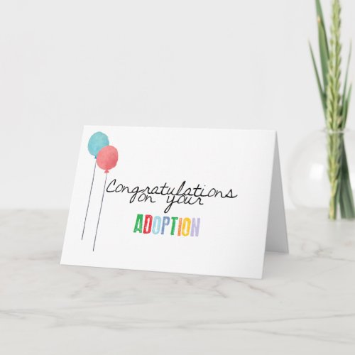 Congratulations on your adoption card