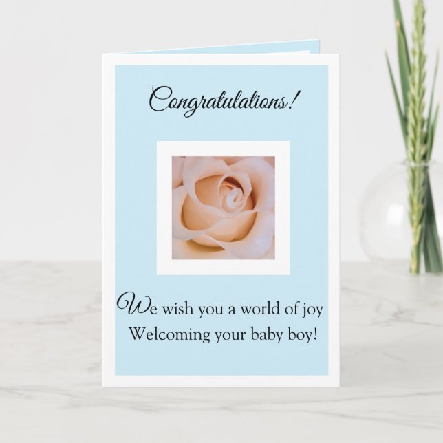Congratulations on your baby boy card (Front)