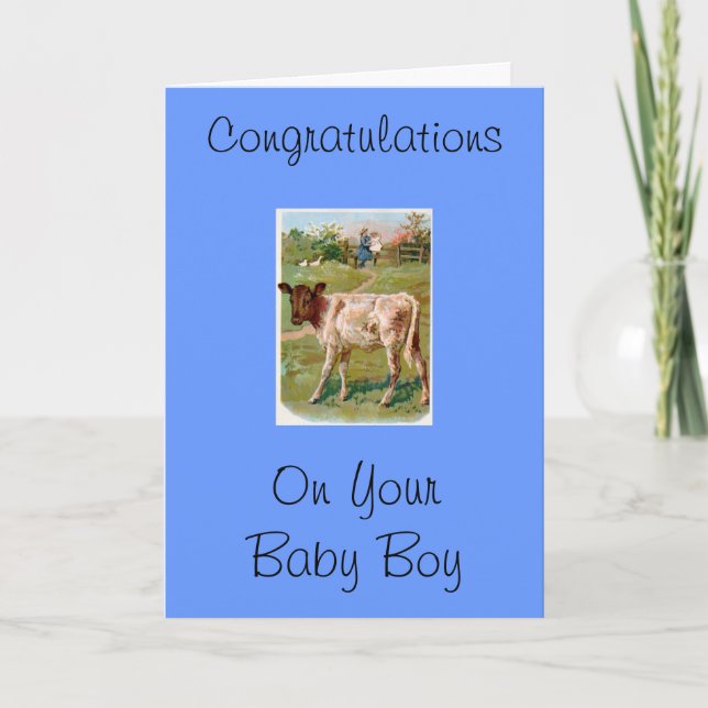 Congratulations on your baby boy card (Front)