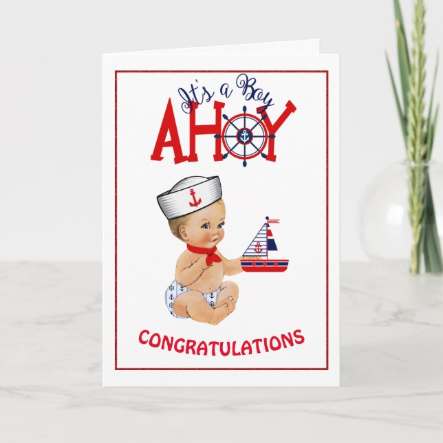 Congratulations on your Baby Boy Card (Front)