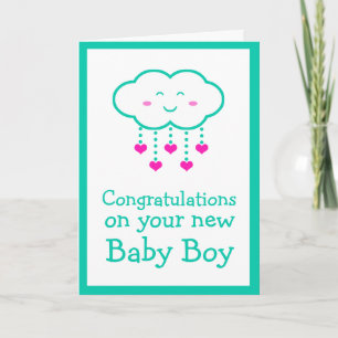 Congratulations on Your Baby Boy Greeting Card