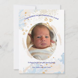 Congratulations on your Baby Boy Invitation