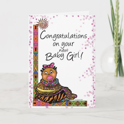 Congratulations on your baby girl  card