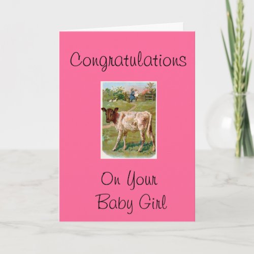 Congratulations On Your Baby Girl Card