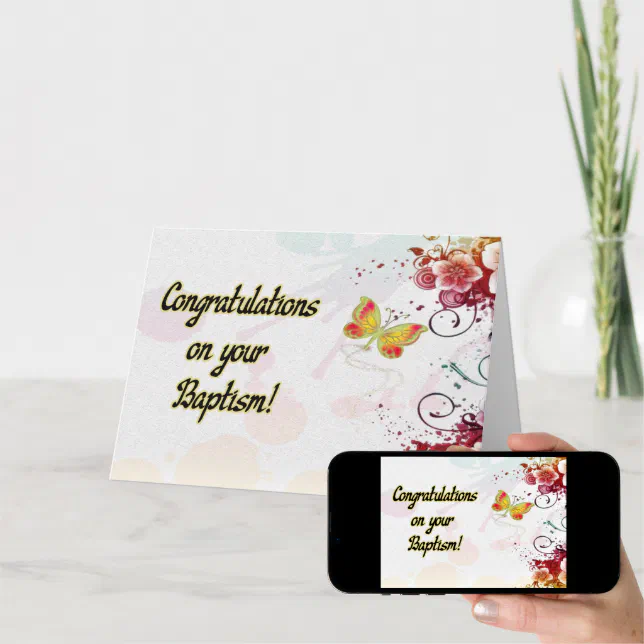 Congratulations on your Baptism! Card | Zazzle