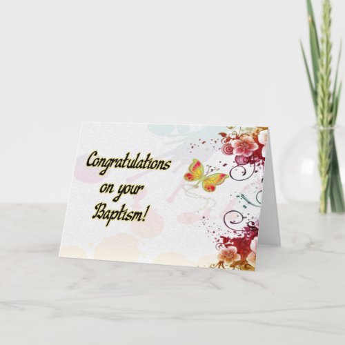 Congratulations on your Baptism Card