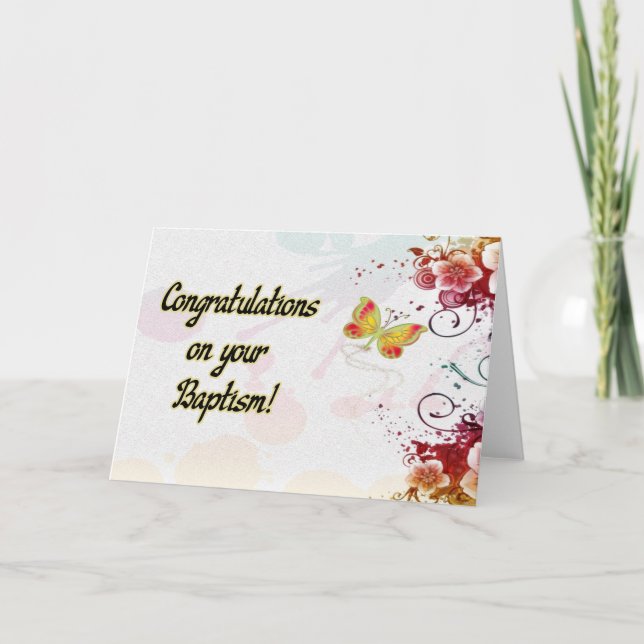 Congratulations on your Baptism! Card (Front)