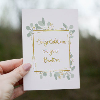 Congratulations on your baptism Greeting Card