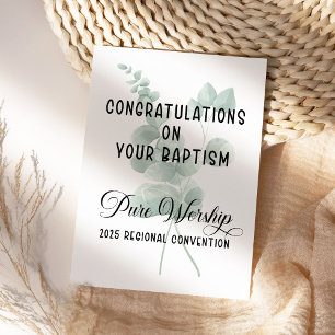 Congratulations on Your Baptism - Pure Worship I Thank You Card