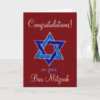 Congratulations On Your Bar Mitzvah Card by DatesDuJour at Zazzle