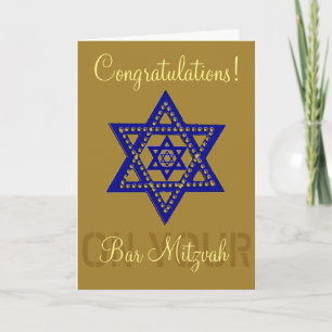 Congratulations on your Bar Mitzvah Card