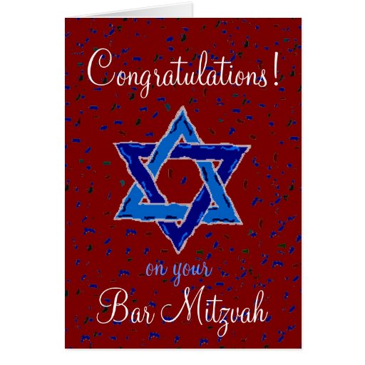 Congratulations on your Bar Mitzvah Greeting Cards | Zazzle