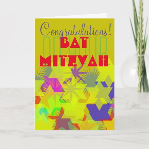 Congratulations on your Bat Mitzvah Card