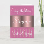 Congratulations On Your Bat Mitzvah Card at Zazzle