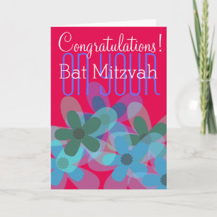 Congratulations on your Bat Mitzvah floral Card