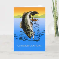 Congratulations on Your Big Catch, Vintage Fishing Card