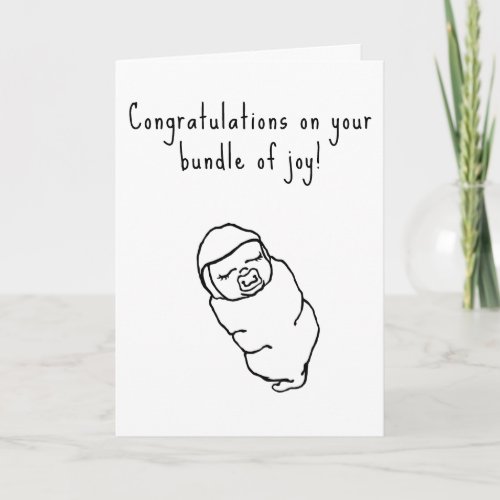 Congratulations on your bundle of Joy Baby Card 