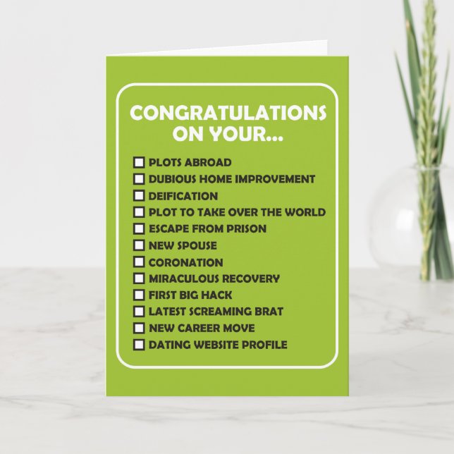 Congratulations on Your... Card (Front)