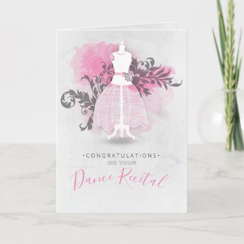 Congratulations on your Dance Recital Card