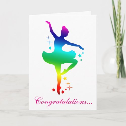 Congratulations on Your Dance Recital Card