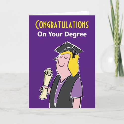 Congratulations on Your Degree _ for a Female Card