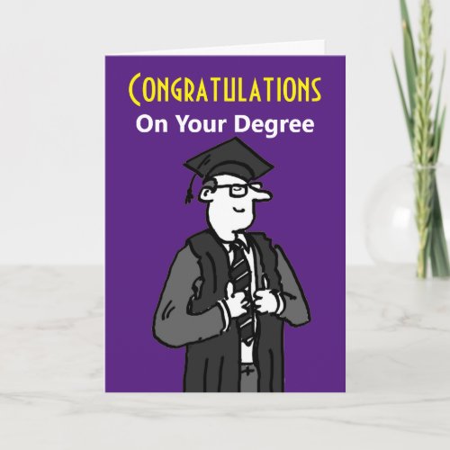 Congratulations on Your Degree _ for a Male Card