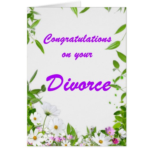 Congratulations on your Divorce Cards (Front)
