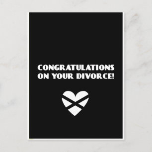 Congratulations on Your Divorce Postcard