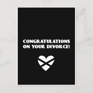 Congratulations on Your Divorce Postcard