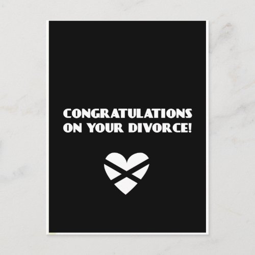 Congratulations on Your Divorce Postcard