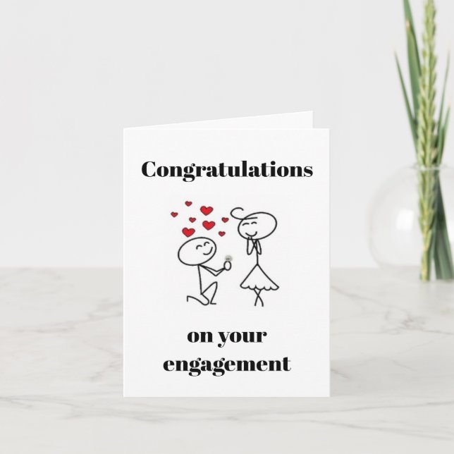 Congratulations on your engagement card (Front)