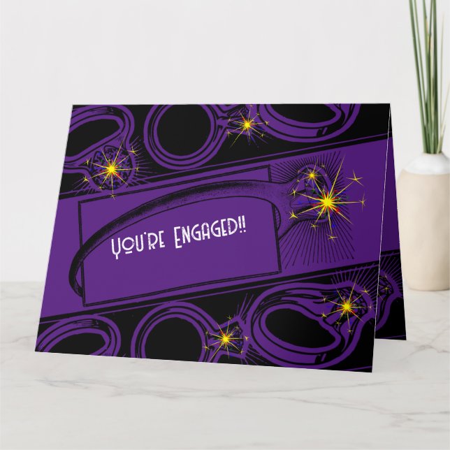 Congratulations on your Engagement! (Purple) Card (Front)