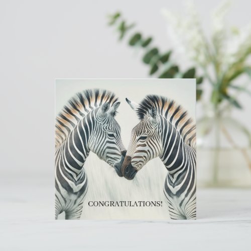 Congratulations on Your Engagement Zebra Card
