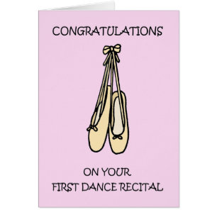 Congratulations on Your First Dance Recital Cards