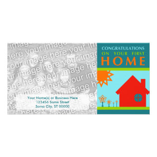 congratulations on your first home (crayolaShapes) Card
