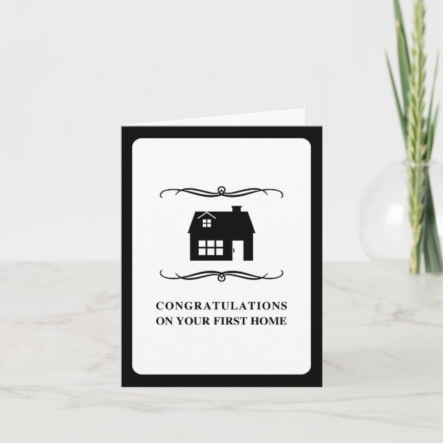 congratulations on your first home : mod home card (Front)