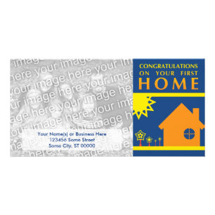 congratulations on your first home (sunset shapes) card