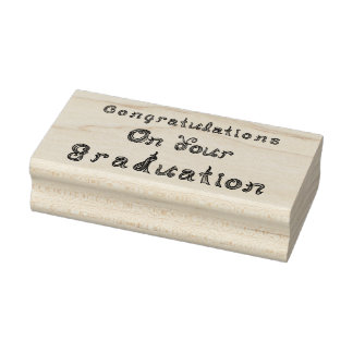 Congratulations On Your Graduation Fabric Font Rubber Stamp