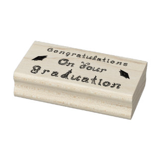 Congratulations On Your Graduation Fabric Font Rubber Stamp