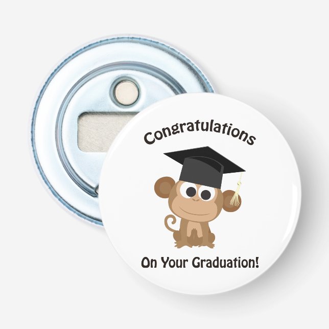congratulations on your graduation monkey bottle opener (Front)