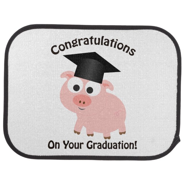 Congratulations on Your Graduation! Pig Car Mat (Rear)